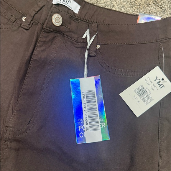 YMI Deep Brown Crop Dress Pants - Picture 2 of 3